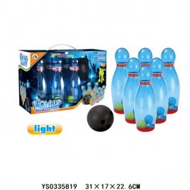 Боулинг со световыми эффектами кегли 6 штук+шар AJ831-8BL Aojie