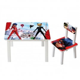   Детский стол и стул для творчества  Lady Bug - Леди Баг BSM2k-M01