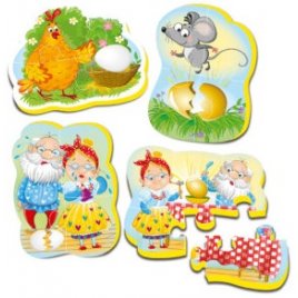 Беби пазлы для малышей мягкие "Сказки" VT 1106 Vladi Toys, Украина