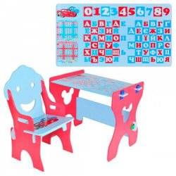 Парта детская со стульчиком W 015-2-1 "Тачки" НОВИНКА 2014 года 