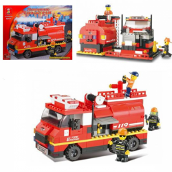 Конструктор Пожарная машина и пожарная часть 2 в 1 M38-B0220
