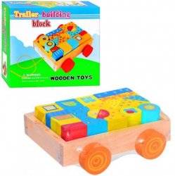 Конструктор деревянный в тележке MD 0347