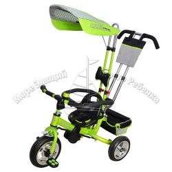 Велосипед Profi Trike 0450-3 зеленый с усиленной ручкой