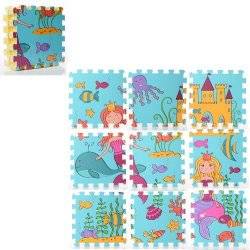 Коврик-мат напольный Русалочки 9 деталей MR 0589 EVA