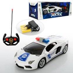 Машинка на радиоуправлении Полиция на аккумуляторах с резиновыми колесами 059-45