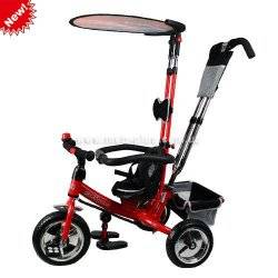 Велосипед трехколесный с ручкой 0594 красный Profi Trike