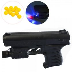 Пистолет на пульках с лазером и световыми эффектами 0621B