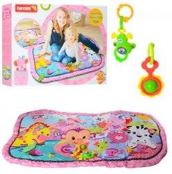 Коврик для младенца 85-144 см + 2 подвески-погремушки FC068