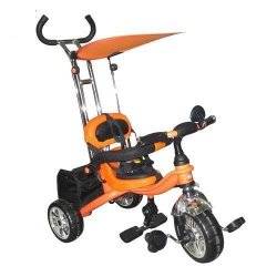 Велосипед трехколесный M 0693 EVA Foam со съёмной корзиной оранжевый