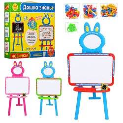 Мольберт детский с магнитами 0703 RUS-UK-ENG "Доска знаний 3 в 1" Joy Toy