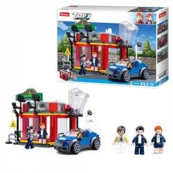 Конструктор пит-стоп+ машинка и фигурки 302 детали M38-B0759A SLUBAN 