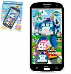 Телефон Айфон Робокар Поли Robocar Poli интерактивный JD-0883P2 голубой