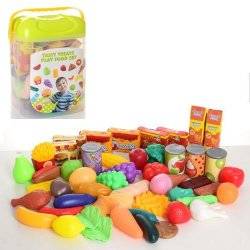 Продукты игрушечные  в контейнере  60 предметов XG1-8A большой набор