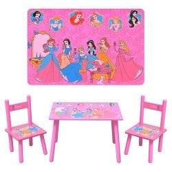 Детский стол и два стульчика розовые "Принцессы" 1109 