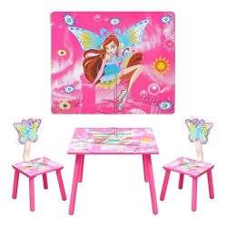 Детский деревянный стол и два стульчика "Феи Винкс (Winx)" 11551 БОЛЬШОЙ Акция!!