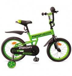 Велосипед детский Driver 12д. салатовый с дополнительными колесами L12113 PROF1