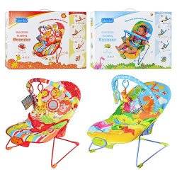 Шезлонг-качалка детский M 1554 музыкальный с вибрацией Bambi, Китай