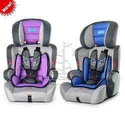 Автокресло детское "Ангелочек" M 1595-2 унисекс cеро-голубое, серо-фиолетовое Bambi