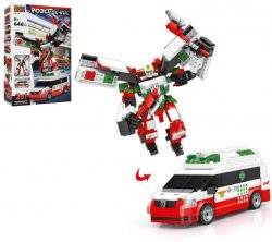 Конструктор трансформер скорая помощь 2в1 646 деталей KB 164
