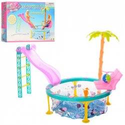 Мебель для кукол Бассейн с горкой 1678 Gloria