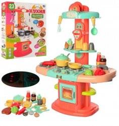  Кухня игровая детская  с посудой и продуктами со звуком и светом 16823 LimoToy