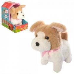 Мягкая игрушка Собачка  шнауцер со звуковыми эффектами ходит MP 1939 