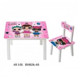 Детский стол и стул для творчества LOL BSM2K-40