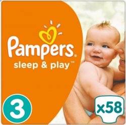Подгузники Pampers 3 Sleep & Play 5-9 кг 58 шт