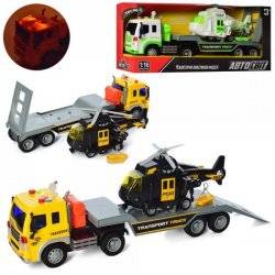 Трейлер+вертолёт инерционный со звуком и светом AS-2170 АвтоМир