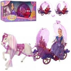 Карета с лошадью +кукла на подставке 238A