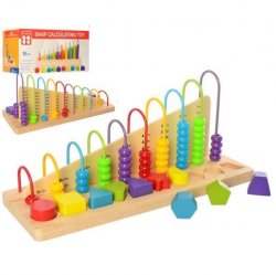 Деревянные детские счеты Геометрические фигуры или цифры 2423