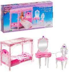 Мебель для кукол Спальная с балдахином 2614 Gloria