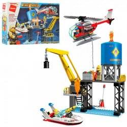 Конструктор Причал и кран Qman с фигурками 321 деталь 2806 Brick