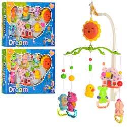 Карусель-мобиль на кроватку заводная со светом 2 вида 2838-39