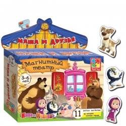 Магнитный театр с Машей - 10 магнитов + сказка для игры 3206 Vladi Toys, Украина
