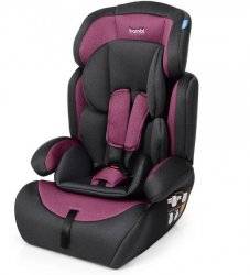  Автокресло детское  серо-фиолетовое группа 1-2-3 лен M 3546 Pink Gray