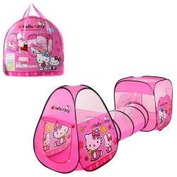 Палатка детская с тоннелем Hello Kitty домик-куб M 3775 