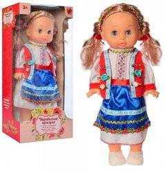 Кукла украинская красавица с музыкальными эффектами M 4125/4126/4127 UA  украинский язык