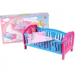 Кроватка для куклы с постельным бельем на ножках 4494 Технок