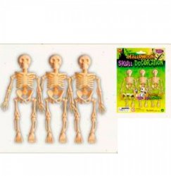 Аксессуары для праздника хеллоуин Скелеты 3 штуки на листе МК 4705
