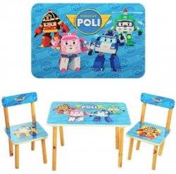 Детский стол и стулья Робокар Поли 501-12