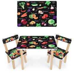 Детский стол и 2 стула Овощи 501-112