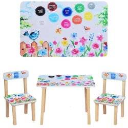 Детский стол и 2 стула Краски 501-38 Украина