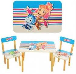 Детский стол и стулья Фиксики 501-4
