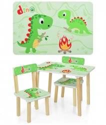 Детский стол и 2 стула Динозаврики 501-73