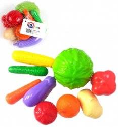 Набор пластиковых овощей детских 9 предметов большие 5323 Технок