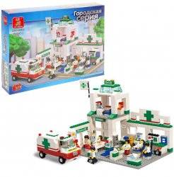 Конструктор пластмассовый Больница двухэтажная 376 деталей M38-B5600 Sluban