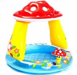 Бассейн с навесом детский надувной Под грибком 57114 Intex