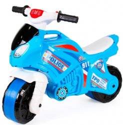 Мотоцикл байк с музыкальными и световыми эффектами голубой полиция 5781ТехноК