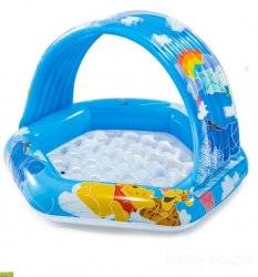 Бассейн с навесом детский надувной  Винни Пух 58415 Intex 